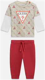 ΒΡΕΦΙΚΟ ΣΕΤ ΜΕ ΜΠΛΟΥΖΑ ΜΕ ALL OVER PRINT ΚΑΙ ΠΑΝΤΕΛΟΝΙ ΦΟΡΜΑΣ (2 ΤΕΜΑΧΙΑ) - I5BG17I3Z14 ΚΟΚΚΙΝΟ GUESS
