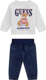 ΒΡΕΦΙΚΟ ΣΕΤ ΡΟΥΧΩΝ ΜΕ ΜΠΛOΥΖΑ ΦΟΥΤΕΡ ΚΑΙ ΤΖΙΝ ΠΑΝΤΕΛΟΝΙ ΜΕ PRINT ΚΑΙ LOGO (2 ΤΕΜΑΧΙΑ) - I5BG01KAD74 ΛΕΥΚΟ GUESS
