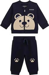 ΒΡΕΦΙΚΟ ΣΕΤ ΡΟΥΧΩΝ ΜΕ ΖΑΚΕΤΑ ΦΟΥΤΕΡ ΚΑΙ ΠΑΝΤΕΛΟΝΙ ΦΟΡΜΑΣ ΜΕ ΚΕΝΤΗΜΕΝΟ ΑΡΚΟΥΔΑΚΙ (2 ΤΕΜΑΧΙΑ) - I5YG11KA6R0 ΣΚΟΥΡΟ ΜΠΛΕ GUESS