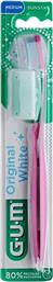 ORIGINAL WHITE 563 MEDIUM TOOTHBRUSH ΜΕΤΡΙΑΣ ΣΚΛΗΡΟΤΗΤΑΣ ΟΔΟΝΤΟΒΟΥΡΤΣΑ ΓΙΑ ΦΥΣΙΚΑ ΛΕΥΚΑ ΔΟΝΤΙΑ ΚΑΘΕ ΜΕΡΑ, 1 ΤΕΜΑΧΙΟ - ΡΟΖ GUM