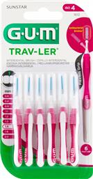 TRAV-LER INTERDENTAL BRUSH ΜΕΣΟΔΟΝΤΙΑ ΒΟΥΡΤΣΑΚΙΑ ΓΙΑ ΕΥΚΟΛΟ & ΚΑΘΗΜΕΡΙΝΟ ΚΑΘΑΡΙΣΜΟ ΑΝΑΜΕΣΑ ΣΤΑ ΔΟΝΤΙΑ 6 ΤΕΜΑΧΙΑ - 1.4MM - ISO 4 GUM