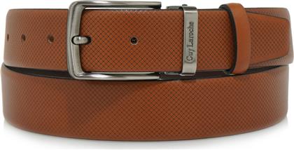 ΑΝΔΡΙΚΗ ΔΕΡΜΑΤΙΝΗ ΖΩΝΗ LEATHER BELT GL F302/3 ΤΑΜΠΑ GUY LAROCHE