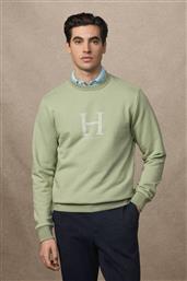 ΑΝΔΡΙΚΗ ΜΠΛΟΥΖΑ ΦΟΥΤΕΡ ΜΕ MONOGRAM PRINT CLASSIC FIT - HM5800002 ΠΡΑΣΙΝΟ ΑΝΟΙΧΤΟ HACKETT