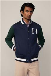 ΑΝΔΡΙΚΟ JACKET ΜΕ ΔΙΧΡΩΜΙΑ ΚΑΙ ΜΠΟΥΚΛΕ MONOGRAM - HM581281 ΜΠΛΕ ΣΚΟΥΡΟ HACKETT