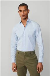 ΑΝΔΡΙΚΟ ΠΟΥΚΑΜΙΣΟ POPLIN ΜΕ ΚΕΝΤΗΜΕΝΟ ΛΟΓΟΤΥΠΟ TAILORED FIT - HM3010359 ΜΠΛΕ ΑΝΟΙΧΤΟ HACKETT