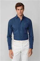 ΑΝΔΡΙΚΟ ΠΟΥΚΑΜΙΣΟ POPLIN ΜΕ ΚΕΝΤΗΜΕΝΟ ΛΟΓΟΤΥΠΟ TAILORED FIT - HM3010359 ΜΠΛΕ ΣΚΟΥΡΟ HACKETT