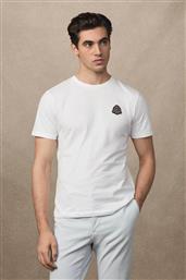 ΑΝΔΡΙΚΟ T-SHIRT ΜΕ ΚΕΝΤΗΜΕΝΟ LOGO PATCH CLASSIC FIT - HM5000024 ΥΠΟΛΕΥΚΟ HACKETT