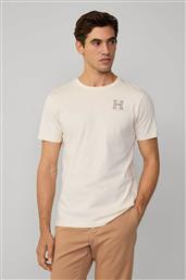 ΑΝΔΡΙΚΟ T-SHIRT ΜΕ ΚΕΝΤΗΜΕΝΟ ΛΟΓΟΤΥΠΟ CLASSIC FIT - HM500858 ΕΚΡΟΥ HACKETT από το NOTOS