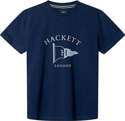 ΑΝΔΡΙΚΟ T-SHIRT ΜΕ LOGO GRAPHIC PRINT CLASSIC FIT - HM500884 ΜΠΛΕ ΣΚΟΥΡΟ HACKETT