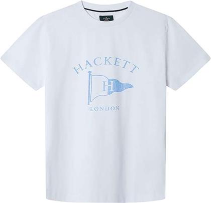 ΑΝΔΡΙΚΟ T-SHIRT ΜΕ LOGO GRAPHIC PRINT CLASSIC FIT - HM500884 ΛΕΥΚΟ HACKETT