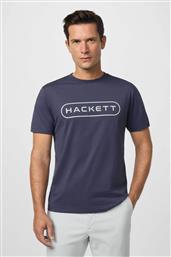 ΑΝΔΡΙΚΟ T-SHIRT ΜΕ LOGO PRINT CLASSIC FIT - HM5000007 ΜΠΛΕ ΣΚΟΥΡΟ HACKETT
