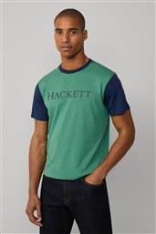 ΑΝΔΡΙΚΟ T-SHIRT ΜΕ LOGO PRINT ΚΑΙ ΔΙΧΡΩΜΙΑ CLASSIC FIT - HM500896 ΠΡΑΣΙΝΟ HACKETT από το NOTOS