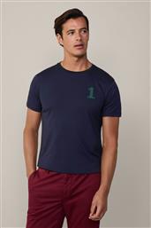 ΑΝΔΡΙΚΟ T-SHIRT ΜΕ ΛΟΓΟΤΥΠΟ CLASSIC FIT ''HERITAGE'' - HM500848 ΜΠΛΕ ΣΚΟΥΡΟ HACKETT