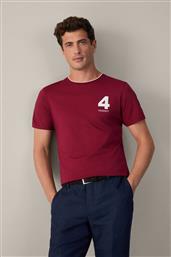 ΑΝΔΡΙΚΟ T-SHIRT ΜΕ ΛΟΓΟΤΥΠΟ CLASSIC FIT ''HERITAGE'' - HM500848 ΜΠΟΡΝΤΟ HACKETT