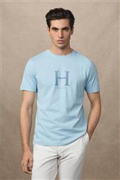 ΑΝΔΡΙΚΟ T-SHIRT ΜΕ MONOGRAM PRINT CLASSIC FIT - HM5000002 ΓΑΛΑΖΙΟ HACKETT
