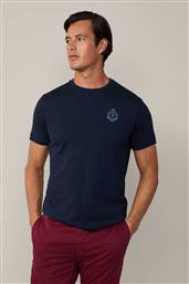 ΑΝΔΡΙΚΟ T-SHIRT ΜΟΝΟΧΡΩΜΟ ΜΕ ΛΟΓΟΤΥΠΟ REGULAR FIT - HM500846 ΜΠΛΕ ΣΚΟΥΡΟ HACKETT