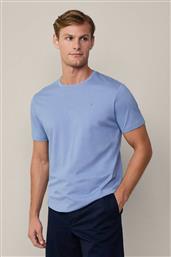 ΑΝΔΡΙΚΟ T-SHIRT ΜΟΝΟΧΡΩΜΟ ΜΕ TON-SUR-TON ΛΟΓΟΤΥΠΟ CLASSIC FIT - HM500775 ΜΠΛΕ ΑΝΟΙΧΤΟ HACKETT