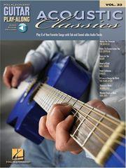 ACOUSTIC CLASSICS : GUITAR SOLO VOL. 33 BK/CD HAL LEONARD