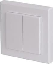 121958 RADIO WALL SWITCH WITH 2 CHANNELS WHITE HAMA