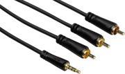 122162 CONNECTING CABLE 3.5MM 4-PIN JACK PLUG - 3 RCA PLUGS 3M HAMA