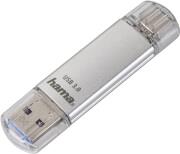 124163 C-LAETA FLASH PEN 64GB USB 3.1/USB3.0 TYPE-C SILVER HAMA από το e-SHOP