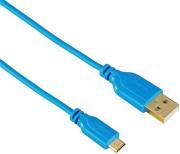 135701 FLEXI-SLIM MICRO USB CABLE GOLD-PLATED TWIST-PROOF 0.75M BLUE HAMA