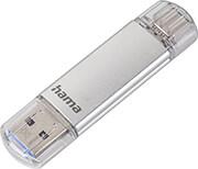 181073 C-LAETA USB STICK, USB-C USB 3.1/3.0, 128 GB, 40 MB/S, SILVER HAMA