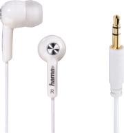 184004 BASIC4MUSIC IN-EAR STEREO EARPHONES WHITE HAMA από το e-SHOP