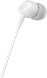 184140 KOOKY HEADPHONES IN-EAR MICROPHONE CABLE KINK PROTECTION WHITE HAMA από το PLUS4U