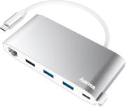 200111 USB-C HUB MULTIPORT 8 PORTS 3 X USB-A 2 X USB-C VGA HDMI LAN HAMA από το e-SHOP
