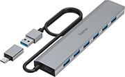 200137 USB HUB, 7 PORTS, USB 3.2 GEN 1, 5 GBIT/S, INCL. USB-C ADAPTER AND PSU HAMA