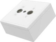 205229 COAXIAL CABLE SOCKET WHITE HAMA