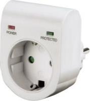 47771 OVERVOLTAGE PROTECTION ADAPTER WHITE HAMA