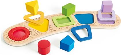 HAPPY PUZZLES ΞΥΛΙΝΟ ΠΑΖΛ ΓΕΩΜΕΤΡΙΚΑ ΣΧΗΜΑΤΑ & ΧΡΩΜΑΤΑ (E1666) HAPE