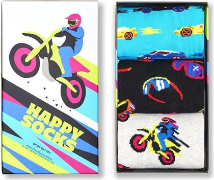 3-PACK FAST SPORTS SOCKS GIFT SET HAPPY SOCKS
