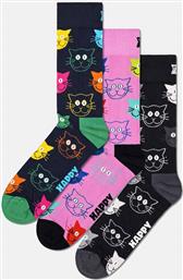 3-PACK MIXED CAT SOCKS GIFT SET HAPPY SOCKS