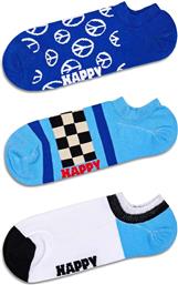 ΚΑΛΤΣΕΣ BLUE PEACE NO SHOW SOCKS 3-PACK HAPPY SOCKS