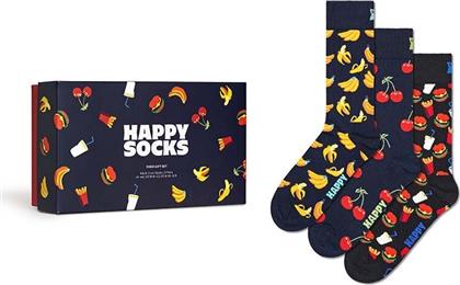 ΚΑΛΤΣΕΣ GIFT BOX FOOD 3-PACK ΧΡΩΜΑ: ΝΑΥΤΙΚΟ ΜΠΛΕ HAPPY SOCKS