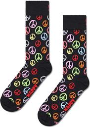 ΚΑΛΤΣΕΣ PEACE ΧΡΩΜΑ: ΜΑΥΡΟ HAPPY SOCKS