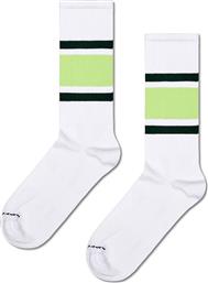 ΚΑΛΤΣΕΣ SIMPLE STRIPE SNEAKER SOCK ΧΡΩΜΑ: ΑΣΠΡΟ, P001607 HAPPY SOCKS