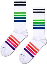 ΚΑΛΤΣΕΣ STREET STRIPE SNEAKER SOCK ΧΡΩΜΑ: ΑΣΠΡΟ, P000708 HAPPY SOCKS