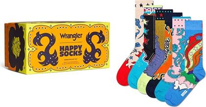 ΚΑΛΤΣΕΣ WRANGLER 6-PACK RODEO DAYS GIFT 6-PACK ΧΡΩΜΑ: ΠΟΡΤΟΚΑΛΙ, P002274 HAPPY SOCKS