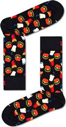 UNISEX ΚΑΛΤΣΕΣ ''HAMBURGER'' - HAM01-9050 ΜΑΥΡΟ HAPPY SOCKS