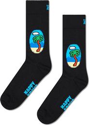 UNISEX ΚΑΛΤΣΕΣ ''PALM'' - P002603 ΜΑΥΡΟ HAPPY SOCKS