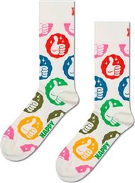 UNISEX ΚΑΛΤΣΕΣ ''THUMBS UP'' - P002590 ΕΚΡΟΥ HAPPY SOCKS