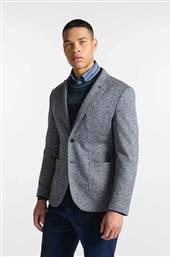 ΑΝΔΡΙΚΟ ΣΑΚΑΚΙ ΜΕ HOUNDSTOOTH PATTERN ΚΑΙ ΛΟΓΟΤΥΠΟ REGUAR FIT - VRP094060637 ΜΠΛΕ ΣΚΟΥΡΟ HARMONT & BLAINE