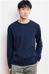 ΑΝΔΡΙΚΗ ΜΑΚΡΥΜΑΝΙΚΗ ΜΠΛΟΥΖΑ ΜΟΝΟΧΡΩΜΗ - BE66302 ΜΠΛΕ ΣΚΟΥΡΟ HARTFORD