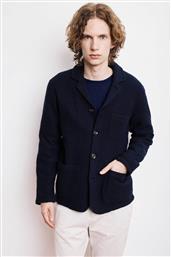 ΑΝΔΡΙΚΟ ΜΑΛΛΙΝΟ BLAZER JACKET ΜΟΝΟΧΡΩΜΟ - BE87309 ΜΠΛΕ ΣΚΟΥΡΟ HARTFORD