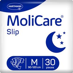 MOLICARE NIGHT SLIP SUPER PLUS ΣΛΙΠ ΑΚΡΑΤΕΙΑΣ ΓΙΑ ΚΛΙΝΗΡΕΙΣ ΑΣΘΕΝΕΙΣ ΥΨΗΛΗΣ ΑΠΟΡΡΟΦΗΤΙΚΟΤΗΤΑΣ MEDIUM (90-120CM) 30 ΤΕΜΑΧΙΑ HARTMANN