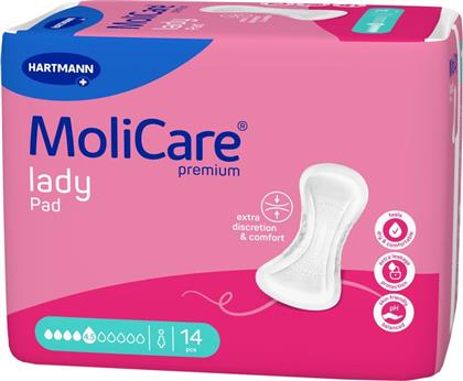 MOLICARE PREMIUM LADY PADS ΓΥΝΑΙΚΕΙΕΣ ΑΠΟΡΡΟΦΗΤΙΚΕΣ ΣΕΡΒΙΕΤΕΣ ΕΛΑΦΡΙΑΣ ΑΚΡΑΤΕΙΑΣ 14 ΤΕΜΑΧΙΑ HARTMANN